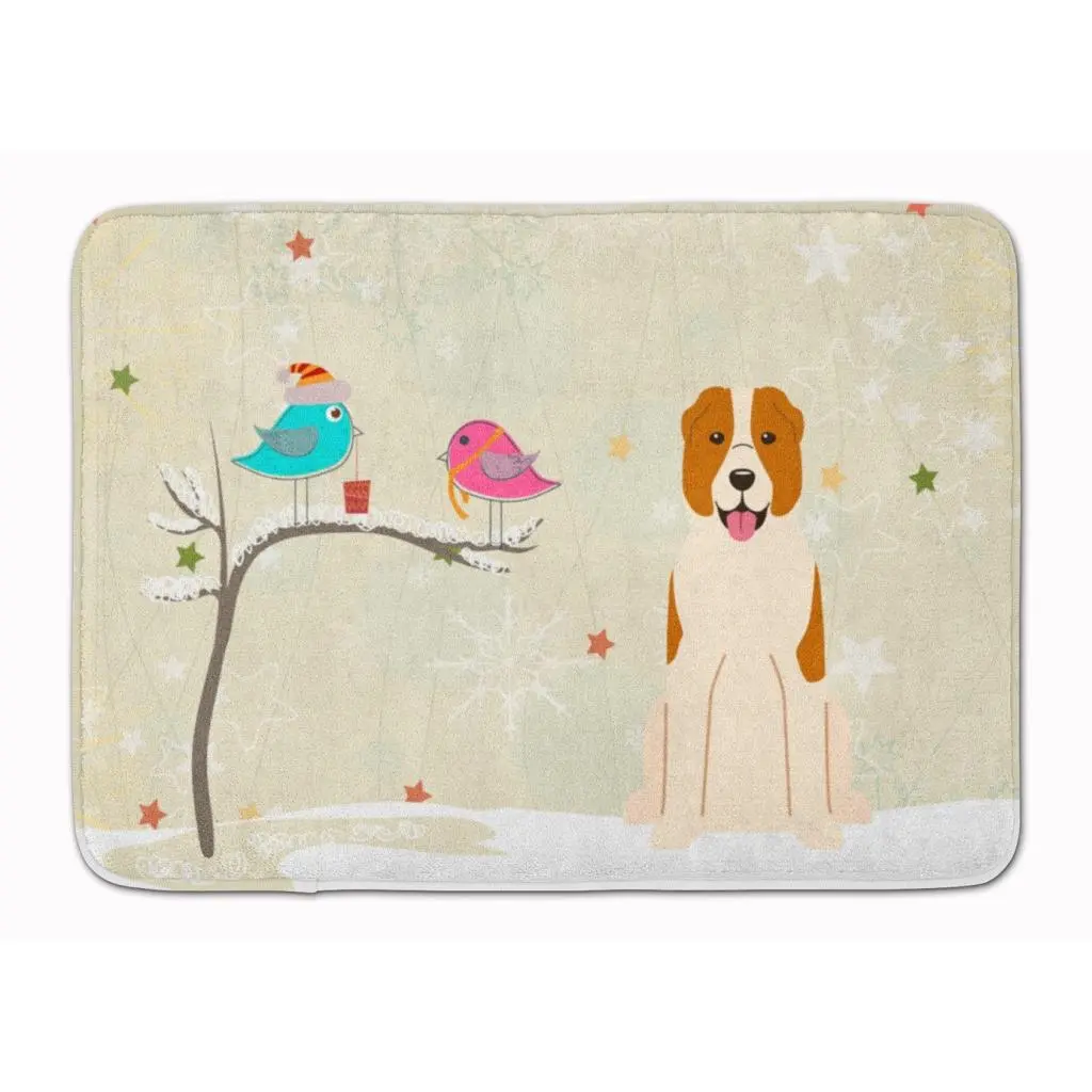 Carolines Treasures BB2521RUG Christmas Central Asian Shepherd Dog Machine Washable Memory Foam Mat