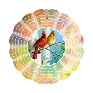 Spring Birch Cardinal Wind Spinner