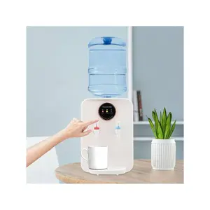 WANLECY Premium Countertop Water Dispenser, 575W Hot Cold Water Cooler For 1-5 Gallon Bottle, 3 Temperature Settings Water Jug(Hot, Cold & Room Water) For Both Home, Offices (White)