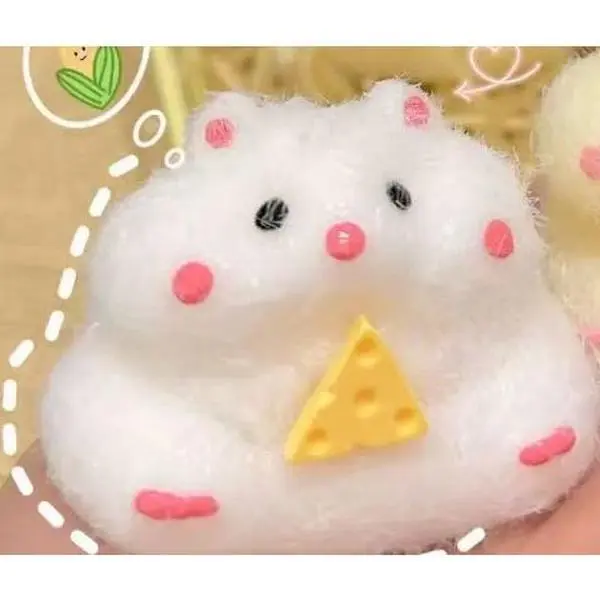Kawaii Squishies Cheese Hamster Squishy Toy - Super Soft Fidget Toy, Stress Relief Gift for Play, Cheese Squishy