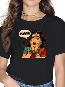 100% Cotton Desi Girl Indian Girl Indian Funny Indian Desi Girl Nahiiin T-Shirt