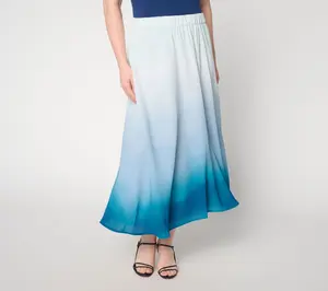 BEAUTIFUL by Lawrence Zarian Regular Printed Ombre Fit to Flare Skirt