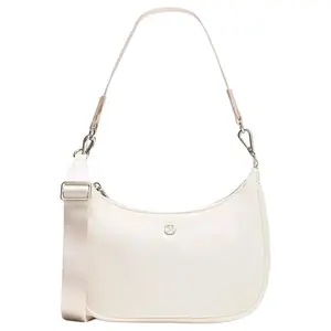 Lululemon City Essentials 3L Single-Shoulder Bag in Light Ivory with Recycled Nylon and Metal Logo for Women