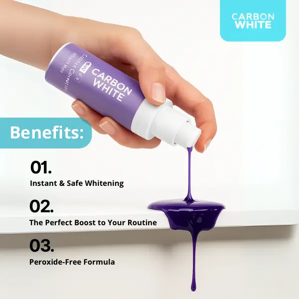 Carbon White – V Purple Teeth Whitening Serum – Instant Brightening, No Peroxide (30ml) Carbon White – V Purple Teeth Whitening Serum – Instant Brightening, No Peroxide (30ml)