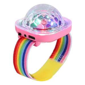 Disco Ball Light, Wearable Mini Portable LED Lamp, USB Charging, Sound Control, with Suction Cup, Ideal for Kids Party, Car Decor, Dance Party, Dj Club