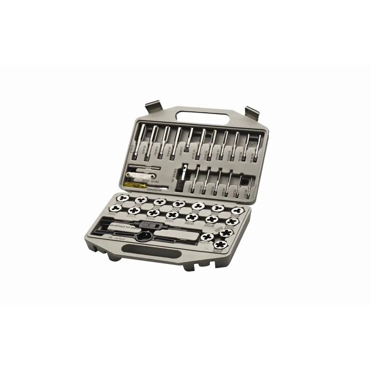 Allied 49035 SAE Tap & Die Hardware Tools Set, 41-Piece Mechanical Tool Set with Adjustable Tap Wrench, Die Handle, Pitch Gauge & Precision Machined Steel Components for DIY Projects
