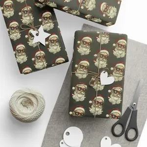 6 7 Santa Wrapping Paper | Holiday Gift Wrap Roll