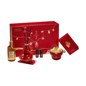 SONG CHAO God of Wealth Aroma Diffuser Stone Gift Set - Feng Shui Lucky Charm for Home Decor, New Home Gift, Year of the Horse Celebration, Auspicious Fortune & Prosperity