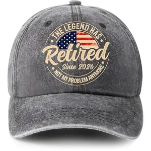 Retirement Gifts for Men 2026, Funny Adjustable Retired Hats for Men Women, baseball cap, wash cap, gift for men and women