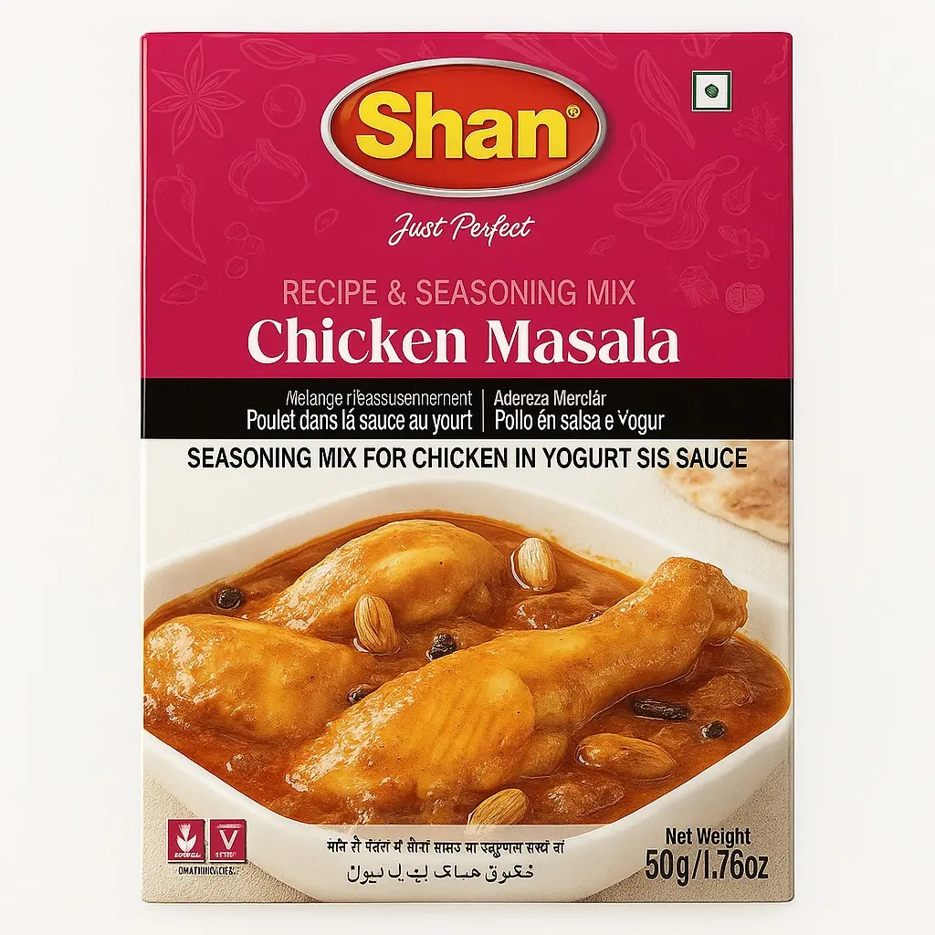 Shan - Chicken Masala Seasoning Mix (50g) - Seasoning Packets for Chicken in Yogurt Sauce