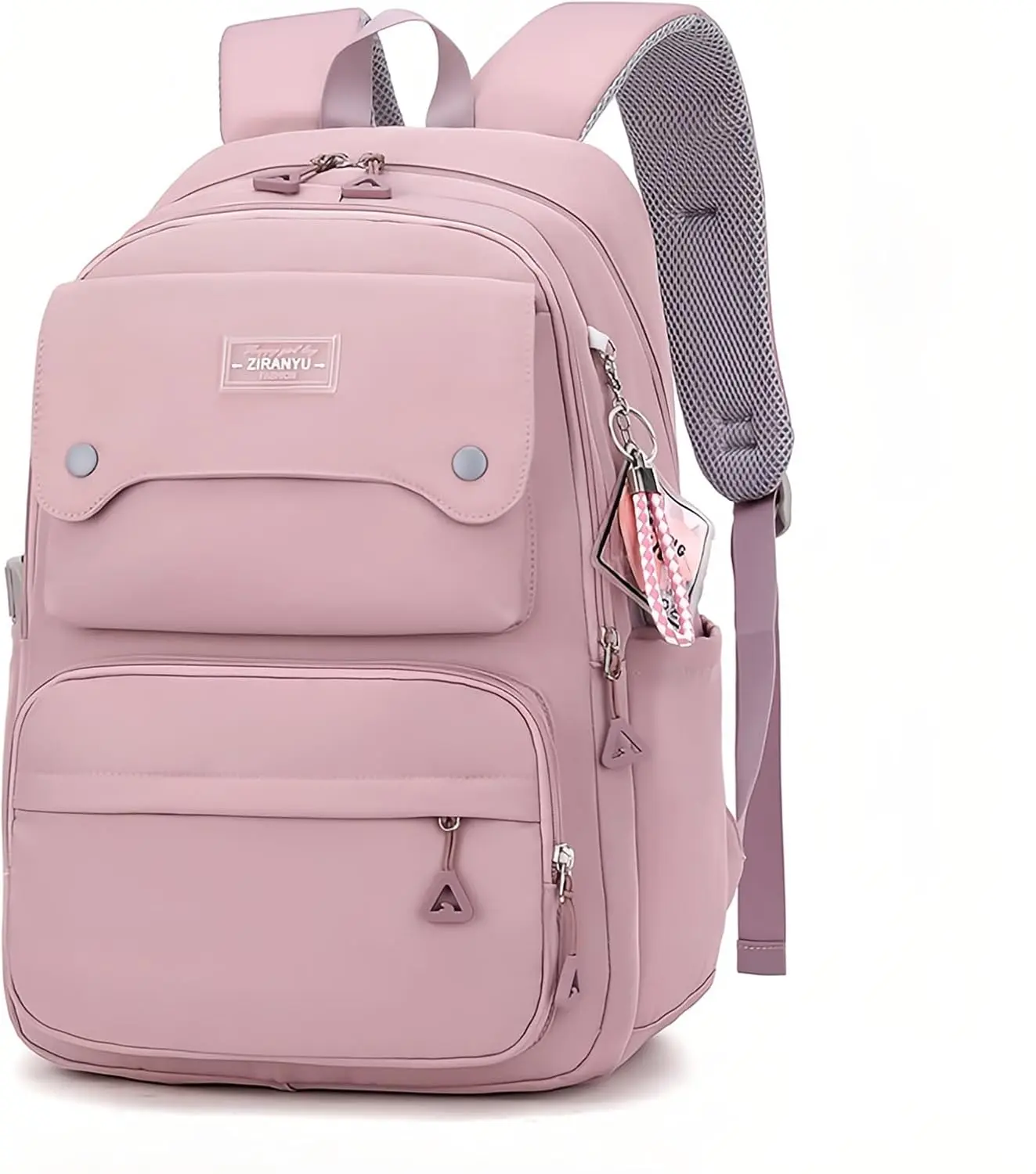 Purple Girls School Backpack, Backpack for Teen Girls Elementary Middle School Bookbag Multi-pocket Fashion Daypack