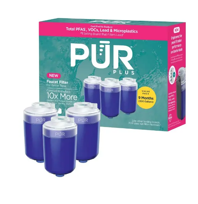 PUR PLUS Faucet Mount Water Replacement Filter Cartridge, RF99993, 3 Pack
