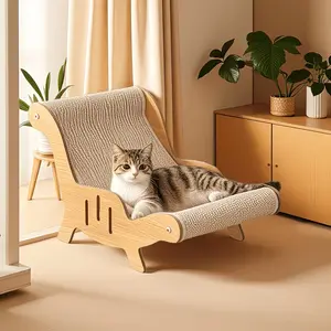 Large Sisal Cat Scratcher Indoor Cat Specific Bed & Scratching Pad Combo Lounger,Durable Adjustable Scratching Mat,Non-Shedding Material for Cats