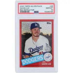 Gavin Lux Los Angeles Dodgers 2020 Topps Silver Pack Red Refractor #48 #2/5 PSA Authenticated 10 Rookie Card - Fanatics Authentic Certified