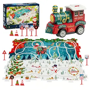 Puzzle track ultimate track super set, with remote control car, DIY flexible magic train track with tunnels and bridges, STEM learning toy gift suitable for children aged 4-10.