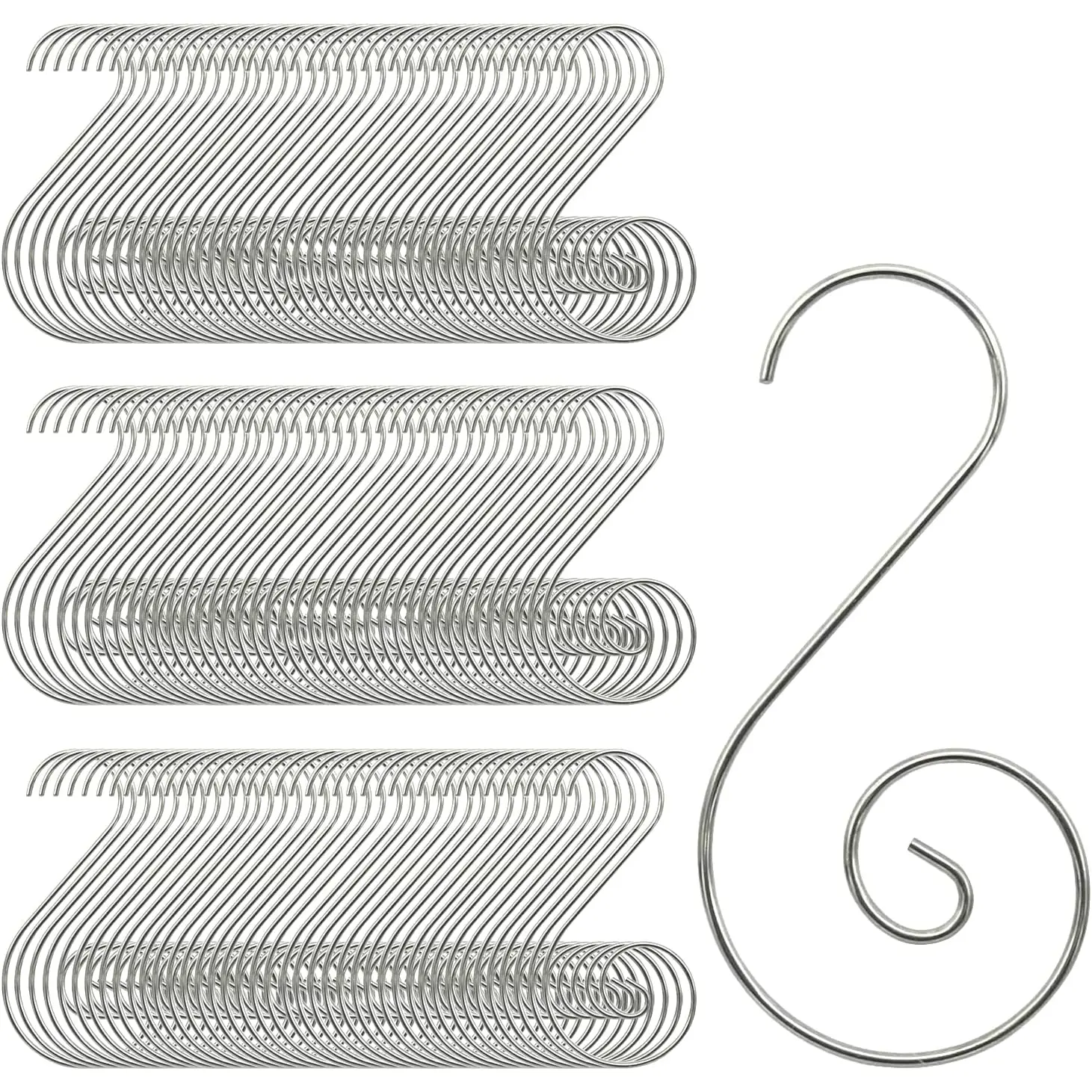 Christmas Ornaments Hooks Christmas Tree Hanger Great for Christmas Tree Decoration - 120 / Silver Cualfec