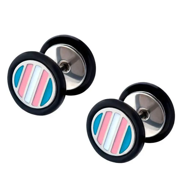 18G Pride Fake Plugs / Gauges Version 1