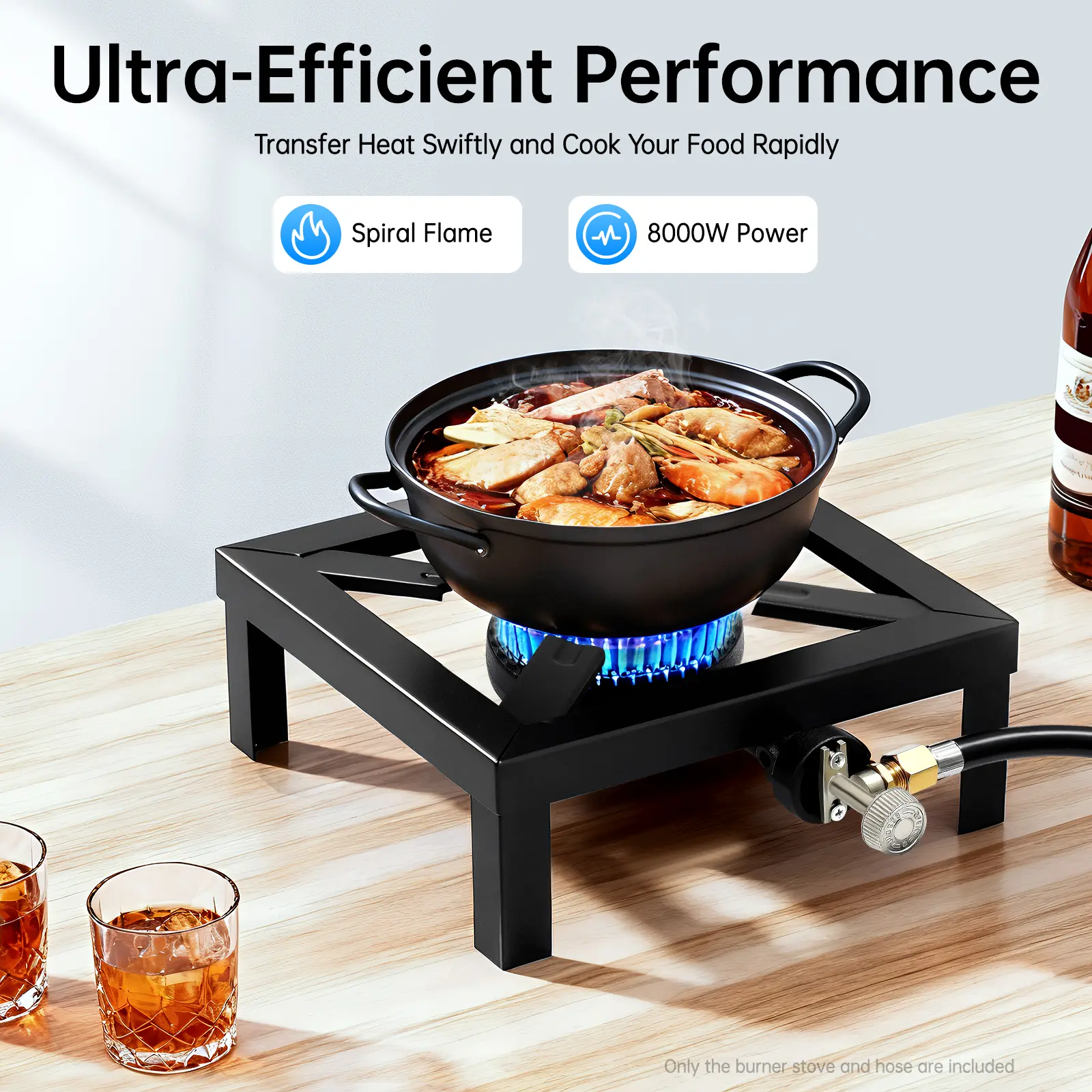 Trending Portable Dual Burner Camp Stove - Adjustable Flame & Rust-Resistant Iron-Copper Design  - 1300℃ High Temp for Outdoor BBQ & Camping Cooking, Outdoor Cooking Supplies,summervibes,summerwins