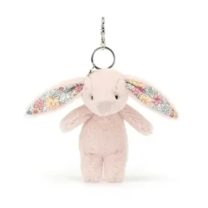 Official Jellycat Pink Bunny Plush Keychain – Adorable Animal Bag Charm for Birthdays & Fun Gifts