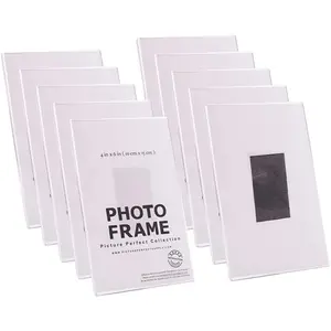 4x6 Magnetic Acrylic Picture Frames Clear Photo Holder Display for Refrigerator Locker Whiteboard Office Artwork Signs 10 Pack