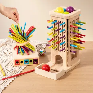 Parent-Child Interactive Wooden Stick Children's Battle Spatial Thinking Training Puzzle Educational Balance Wooden Toy Gifts