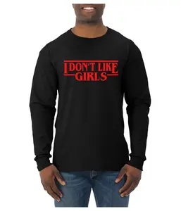 I Don't Like Girls Parody Parody Mens Long Sleeve Shirt, Black, XX-Large