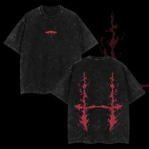 "Womb Cursed Choso" Jujutsu Kaisen Retro Vintage Unisex Oversize Anime Manga Acid Washed Lightweight Cotton T-shirt, Anime Merch, Gift For Anime Fan