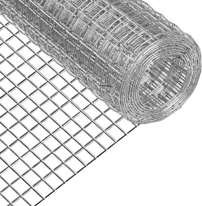 Cloth,Chicken Wire Fence,1/2 inch 15.7in x 6ft Galvanized Welded Cage Wire for Bird Wire Gopher Wire Rabbit