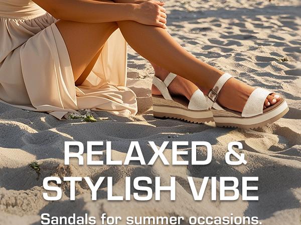 Dream Pairs Women’s Open Toe Platform Sandals with Ankle Strap - Casual Summer Shoes