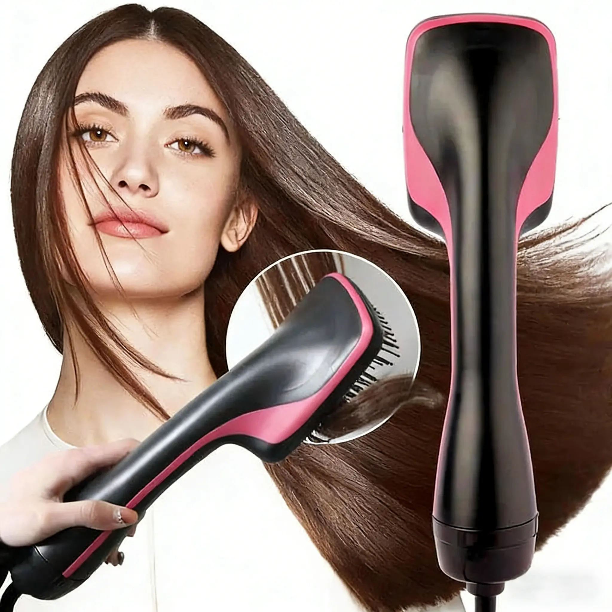 Multifunctional Hot Air Comb, 1 Box Automatic Hair Straightener, Negative Ion Hot Air Comb, Hair Styling Tool for Home & Salon Use, Daily Hair Styling Tools