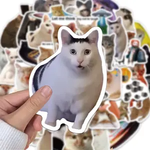 Funny Meme Cat Stickers / Viral Cat Meme Decals.
