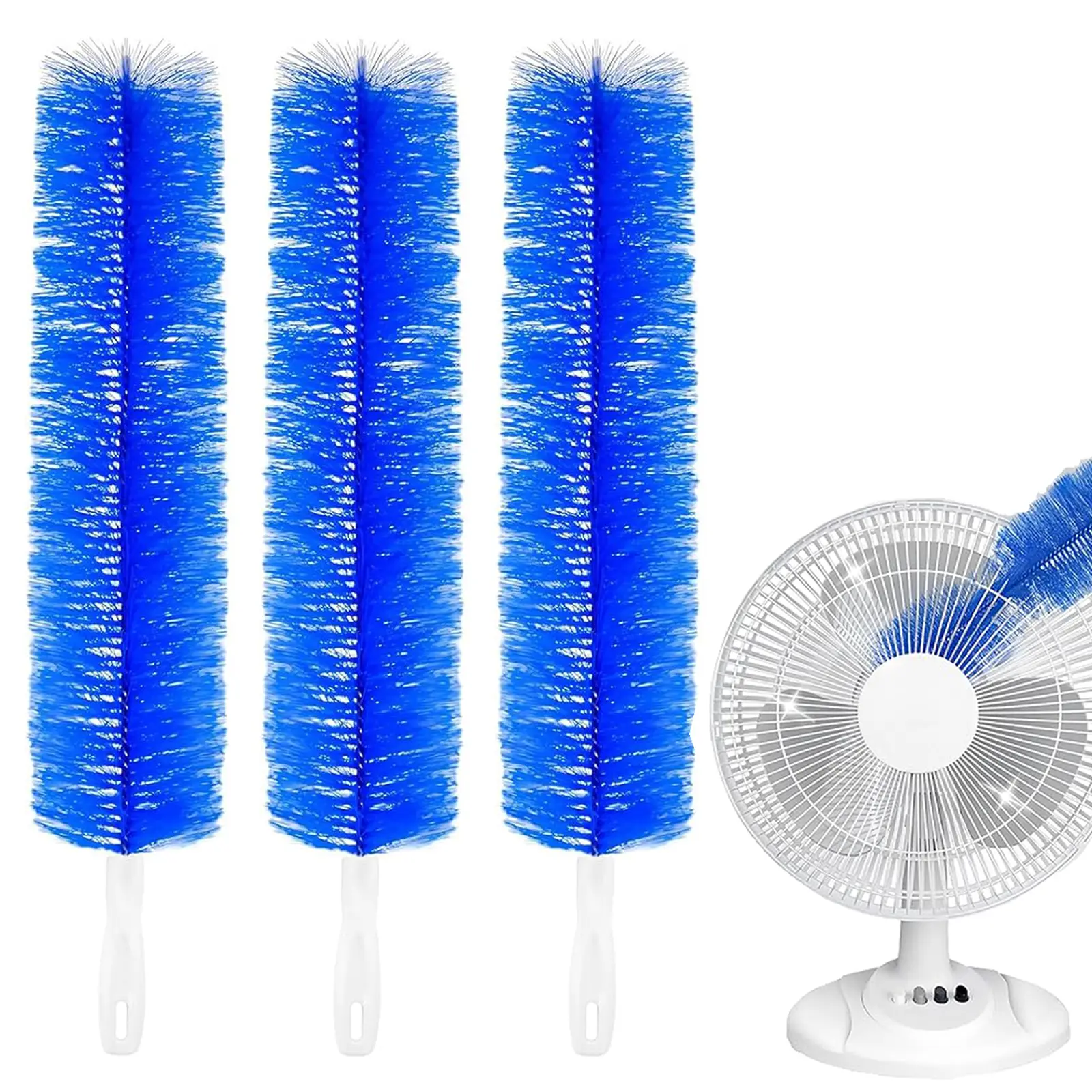 3Counts Cleaner Brush,Duster Bendable Microfiber Head,Reusable Cobweb Duster,Washable,Fan Cleaner Brush,ldeal for Ceiling Fan Blades,Curtains,Air Vent