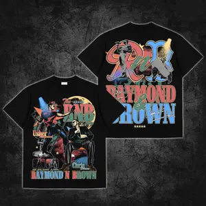 [AT] The R&B Tour - Raymond & Brown 2026 Graphic Premium Washed Cotton T-Shirt, R&B Music Duo Graphic Tee, Urban Hip Hop Soul Streetwear Shirt, Concert Tour Merch, Gift for Breezy R&B Fans, Vintage Music Tee.