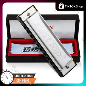 East top Harmonica, C Key Blues Harmonica for Beginners and Adults, 10 Holes Mouth Organ Blues Harp Diatonic Harmonica For Kids and Students as Gift