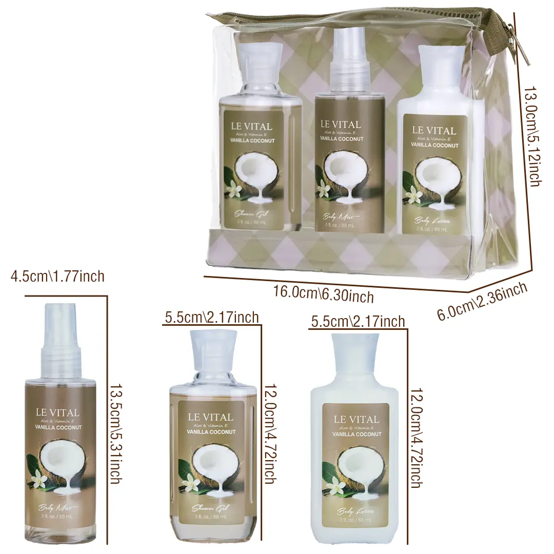 Vanilla Coconut 3-Piece Set