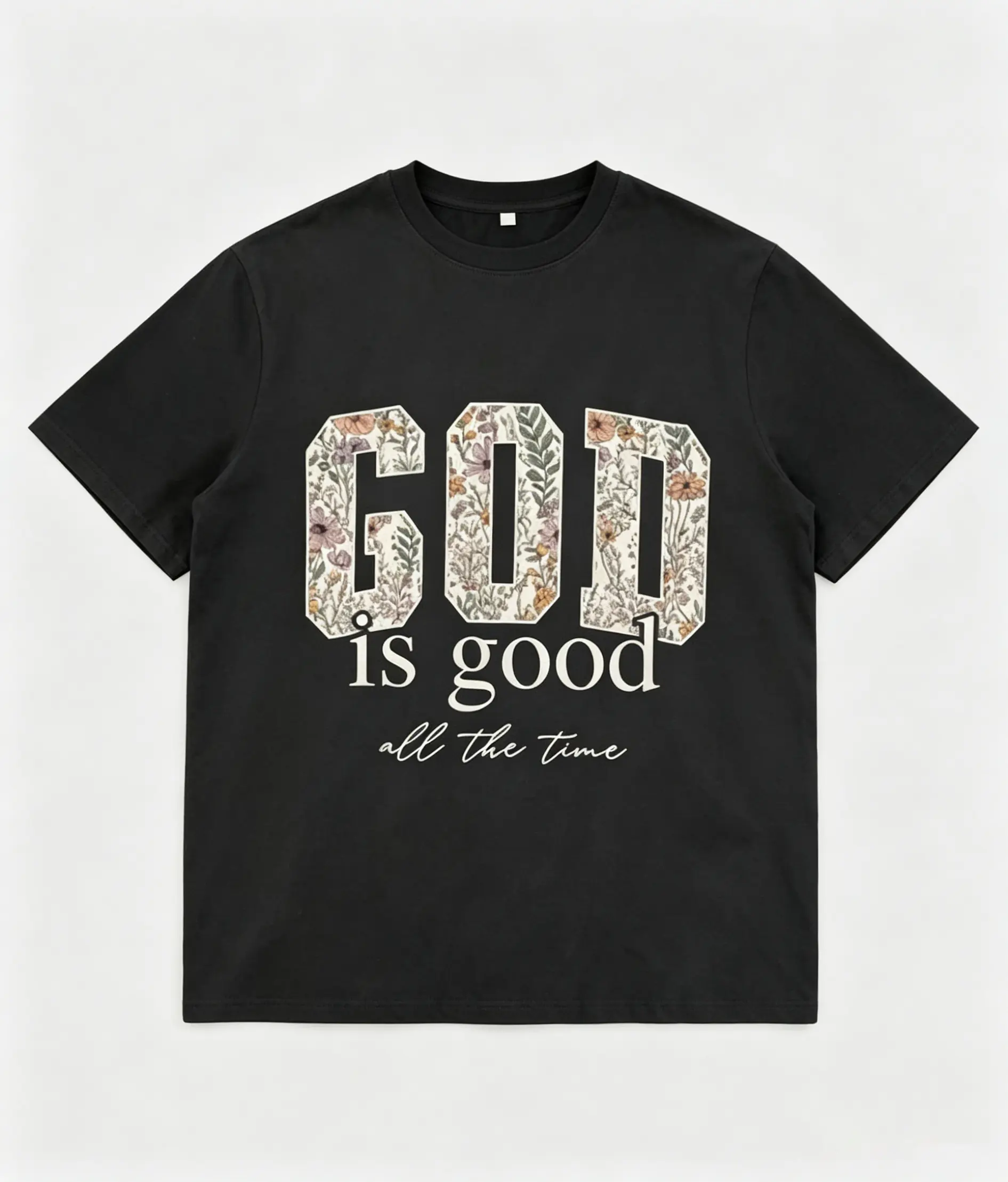 Women's Graphic Tshirt, Casual Christian Verse Printed Shortsleeve Top in 100% Cotton for Streetwear, Preppy, Bible Verse, Outdoors, Yoga Exercises, Athletic, Crew Neck, Comfortable, Everyday, Soft, Vibrant, Graphic Print, Gym