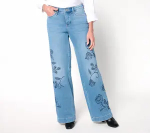NYDJ Teresa Wide-Leg Regular Solid/Novelty Jeans
