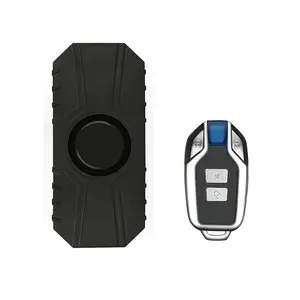 Wireless Bicycle Vibration Alarm USB Charge Waterproof Motorcycle Electric Bike Alarm Remote Control Anti Lost Security Sensor 7-Level Sensitivity 113dB Loudness IP55 Waterproof 66 Feet Range - Charging, Cable, 500mAh Battery, 3-4 Months Standby Time -