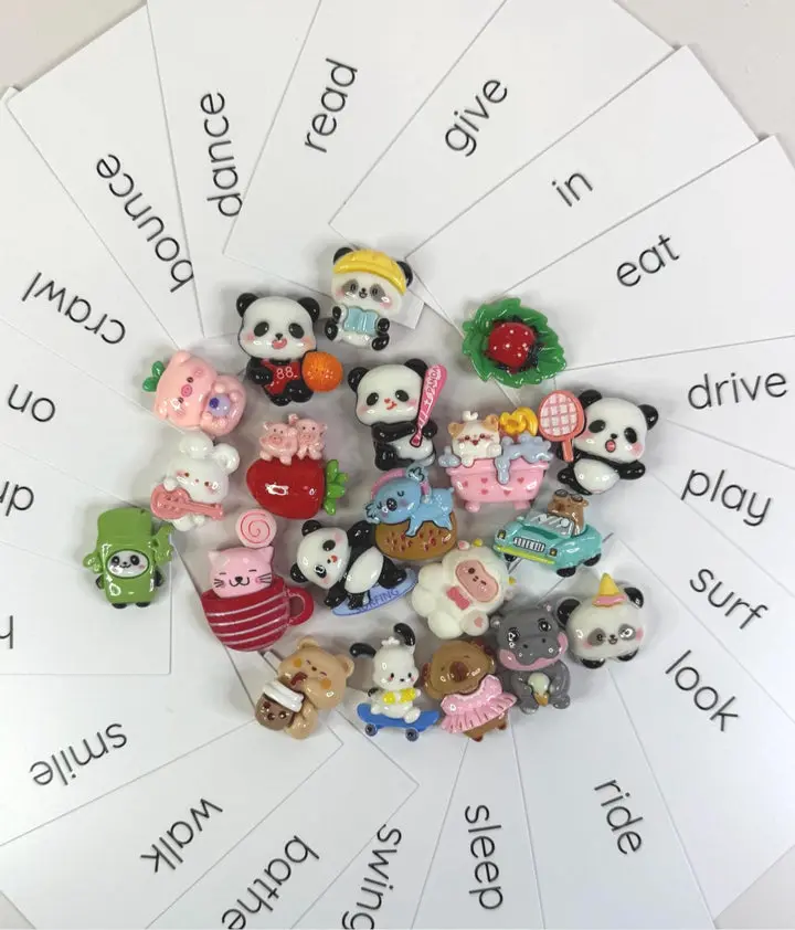 Verb Kit Language Task Box for VERBS - Mini Objects Speech Therapy