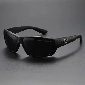 Costa Del Mar Tuna Alley 580P Polarized Sunglasses - Matte Black Frame, Grey Polarized Lenses - Unisex Sports Eyewear for Cycling, Running - COSTA Outdoor Fashion Goggles