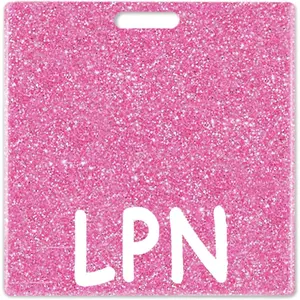 LPN Badge Buddy Card Holder  Horizontal Glitter  Bling Badge Reel Buddies Coworker  Accessories Nurse Gifts for Women  Tags ID Name Cards