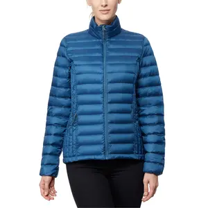 32 Degrees Women's Blue Packable Down Puffer Coat Jacket