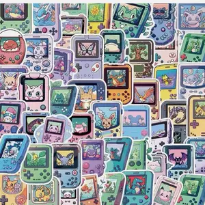 50 Pokemon Stickers Pokemons inside gameboy console Collection
