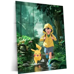 Ash & Pikachu Poster, Unframed Wall Art, Anime Tapestry, Gifts for Trainer’s Journey, Art