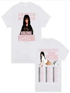 Jessie Murph Worldwide Hysteria 2025 Tour T Shirt Fashion Hip Hop Music Sad Girl Concert Summer Men Women High Quality T Shirts
