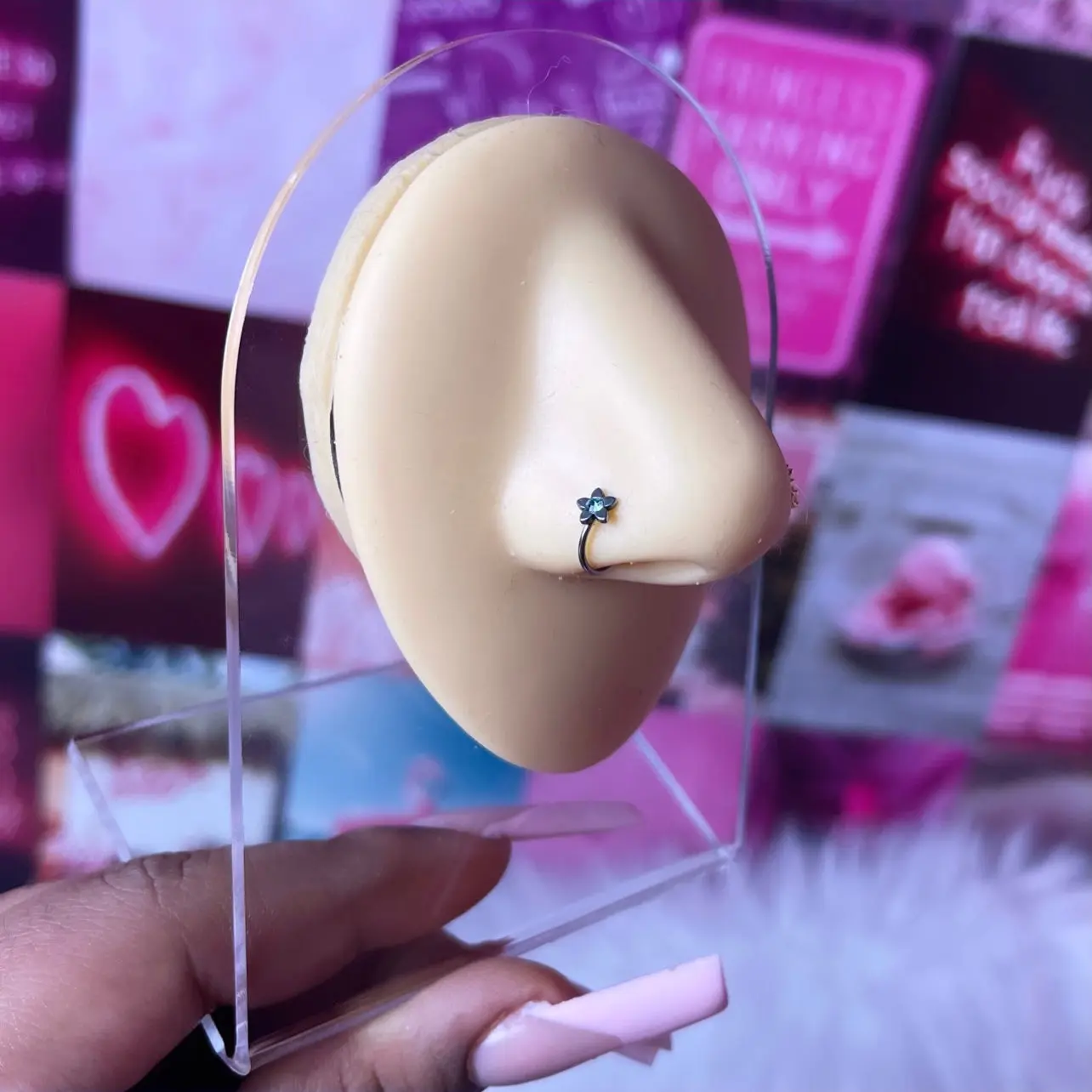 Flower Nose Hoop