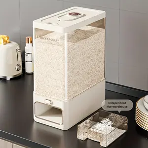 Leak-proof Sealed Food Storage Container with Lid Moisture-proof Kitchen Organization Box for Grains, Rice, Flour, Nuts Durable PE Material Food Storage Bin.