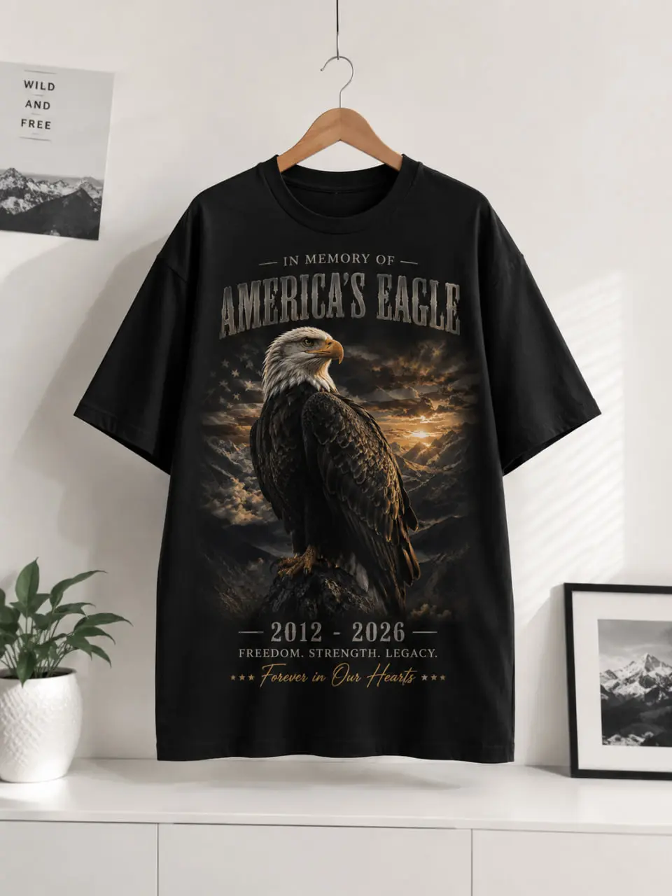 Forever in Our Hearts Eagle Tribute Vintage Tee