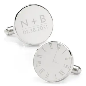 Custom Clock Engravable Cufflinks