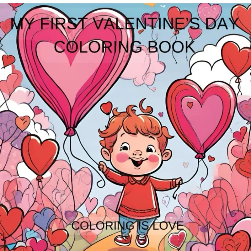 My First Valentine's Day Coloring Book for Boys and Girls Cute Hearts Teddy Bears Lovebirds & More Fun Activity for Toddlers & Kids Ages 2-5 Perfect Valentine's Day Gift